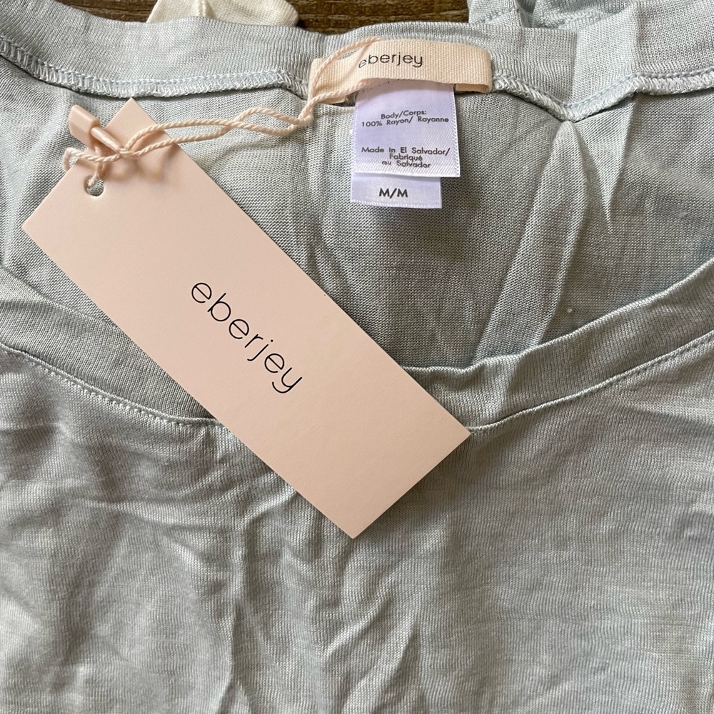 Eberjey Brand New Slouchy PJ set in Icebe color size M